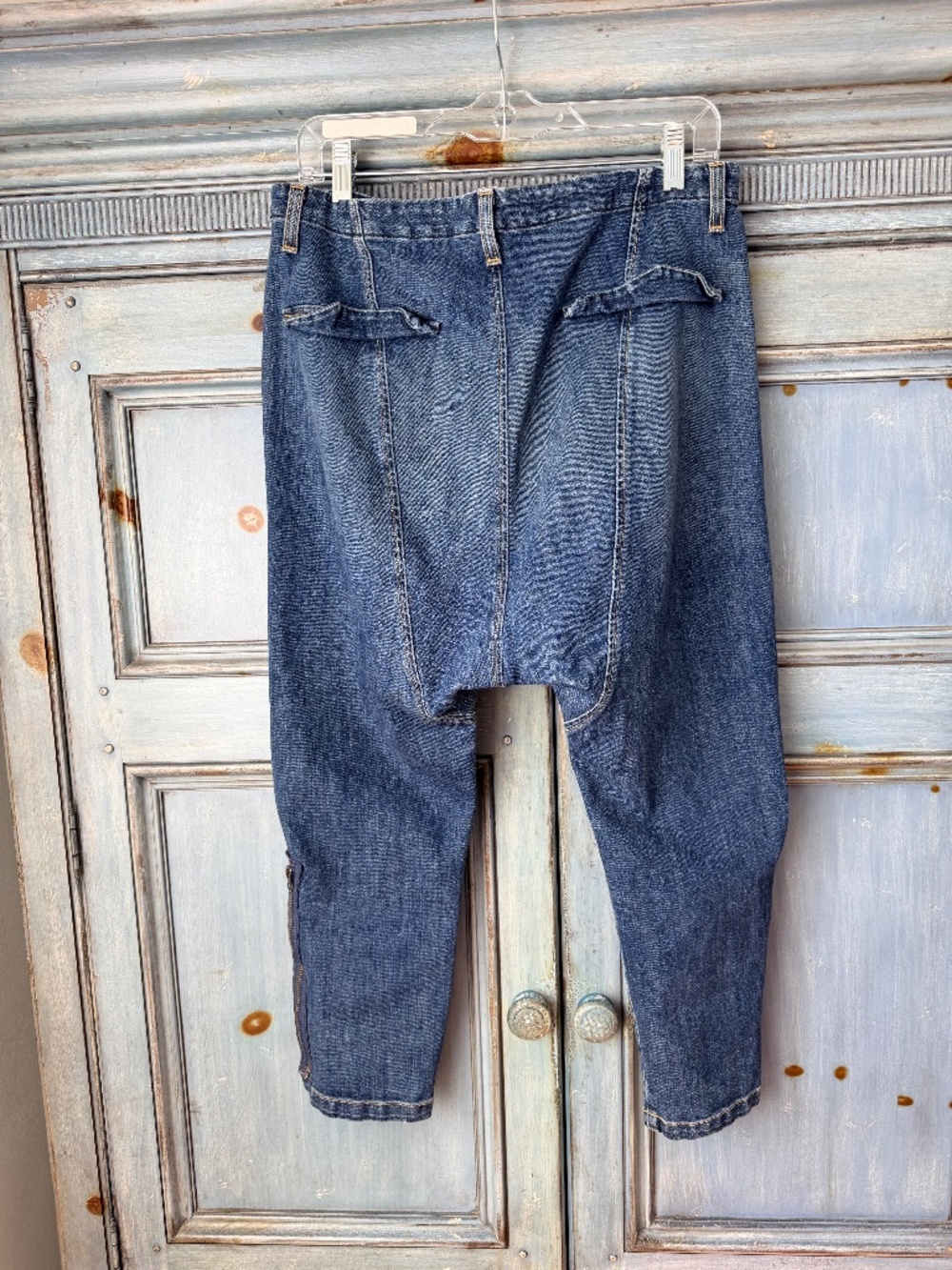 Nili Lotan 'Jackson' Dropped Crotch Denim Jeans In 'Walker' Wash Size 29 - Picture 10 of 11